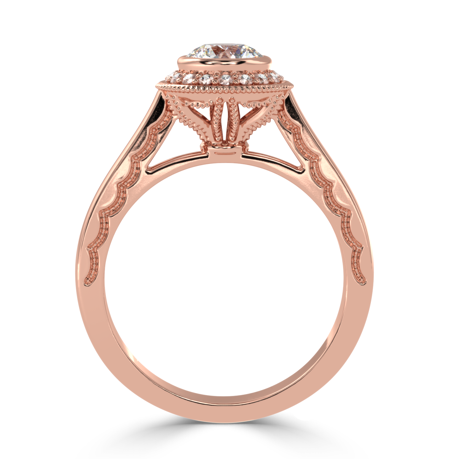 0.78 Carat H Color VS1 Clarity Diamond Studded Natural Diamond Ring.